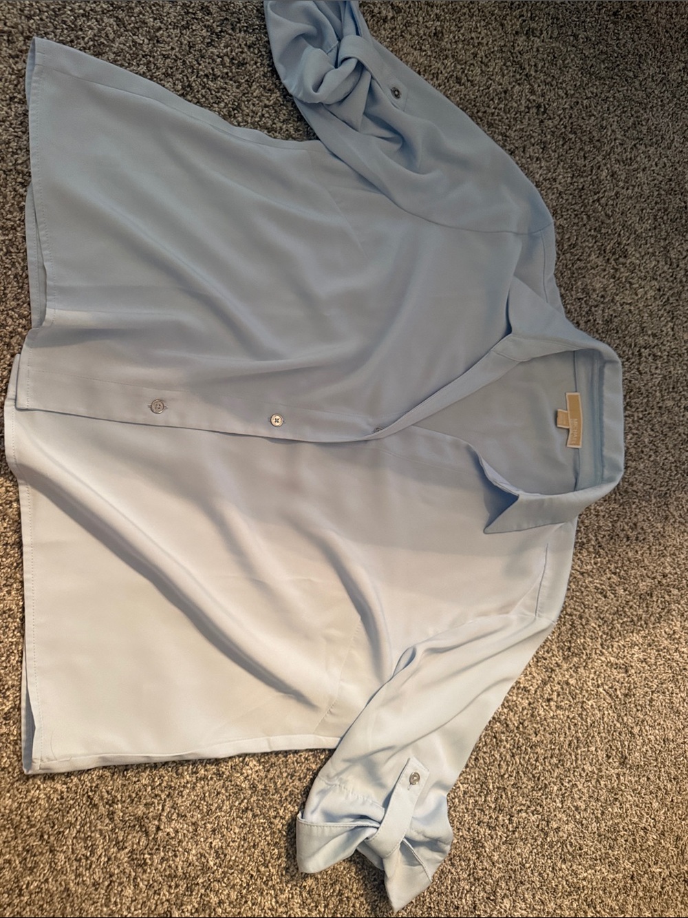 MICHAEL Michael Kors Light Blue Men's Button-Down Shirt